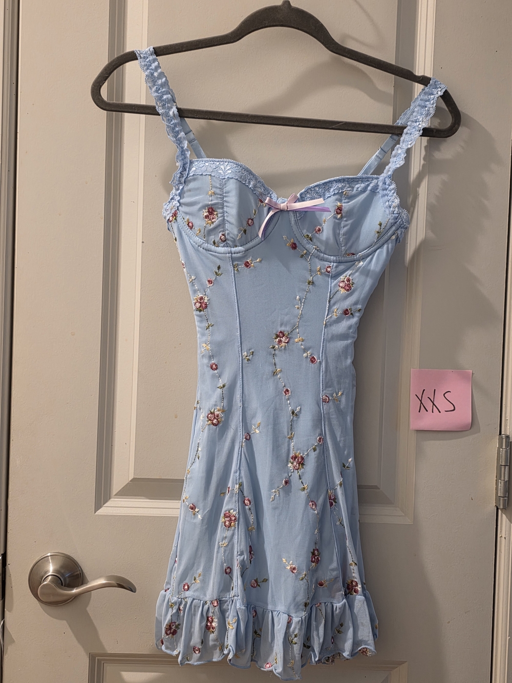 I'm Baby Mini Slip Dress - Light Blue